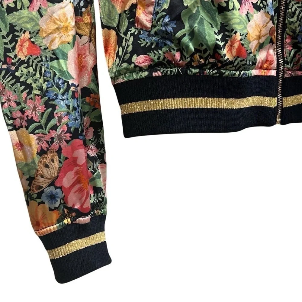 Angela McKay x H&M Kids‎ Floral Bomber Jacket Size 16 Multicolor